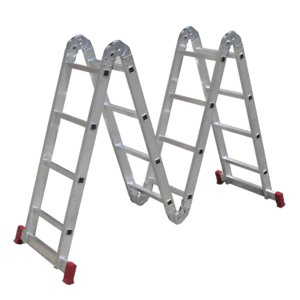 Escada Multifuncional de Alumínio 4x4 com 16 Degraus Dobrável e Articulada BotaFogo – Leve e Resistente