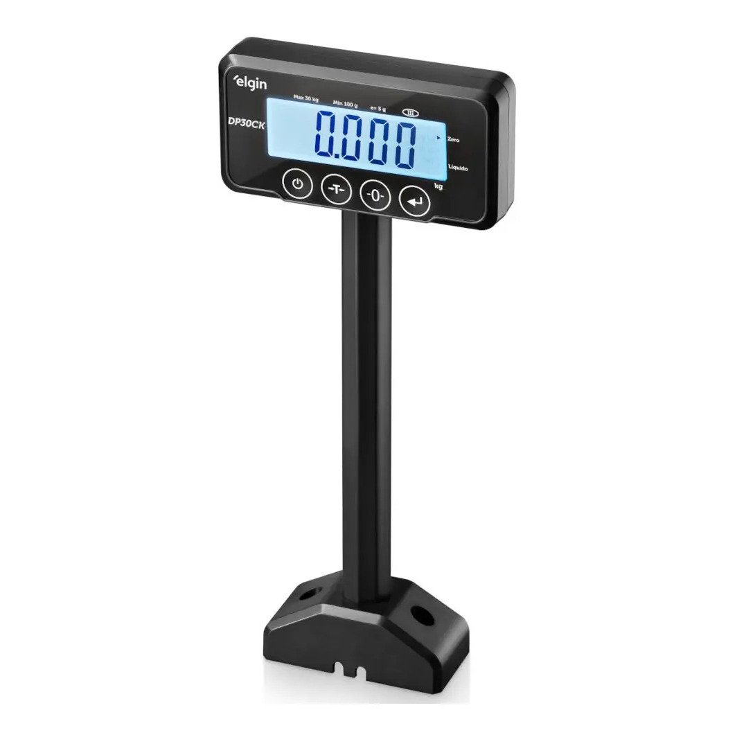 Balança comercial digital Elgin DP 30CK 30kg com mastro preto 33 cm x 28 cm - Imagem 2