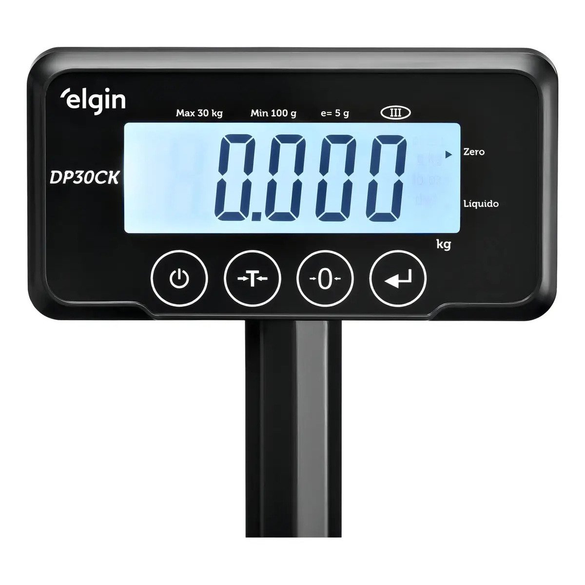 Balança comercial digital Elgin DP 30CK 30kg com mastro preto 33 cm x 28 cm - Imagem 3