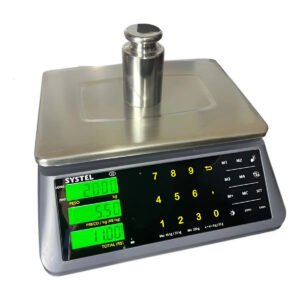 Balança Comercial Systel Micra 35kg Touch Inox com Bateria Interna