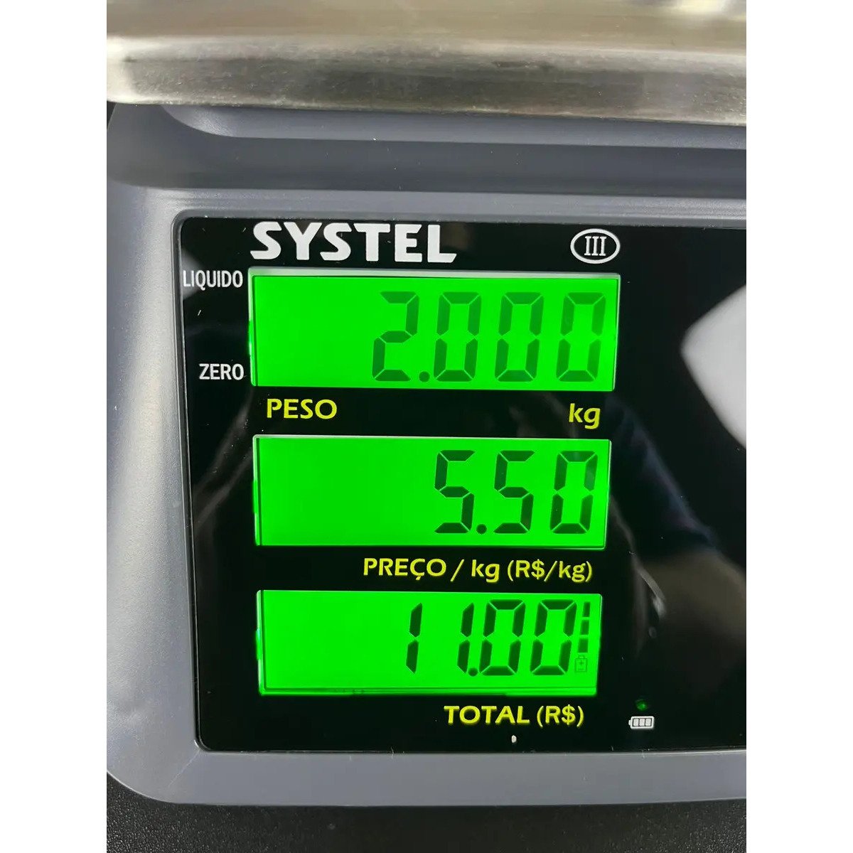 Balança Comercial Systel Micra 35kg Touch Inox com Bateria Interna - Imagem 3