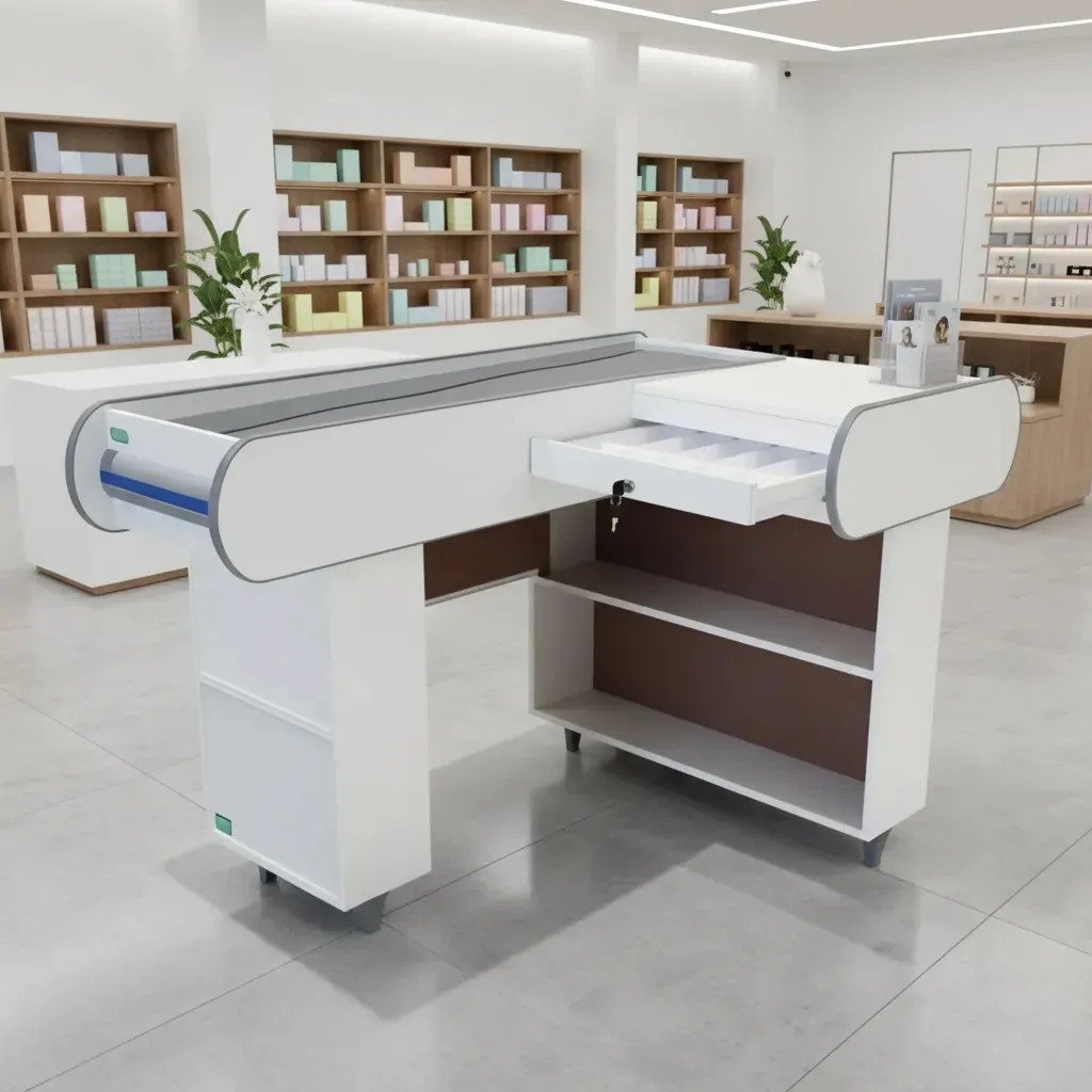 Caixa de Supermercado Artlux Check 140 MDF 1,4m Branco - Imagem 5