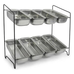 Condimentadora Pizzarola Profissional 8 Cubas Aço Preto