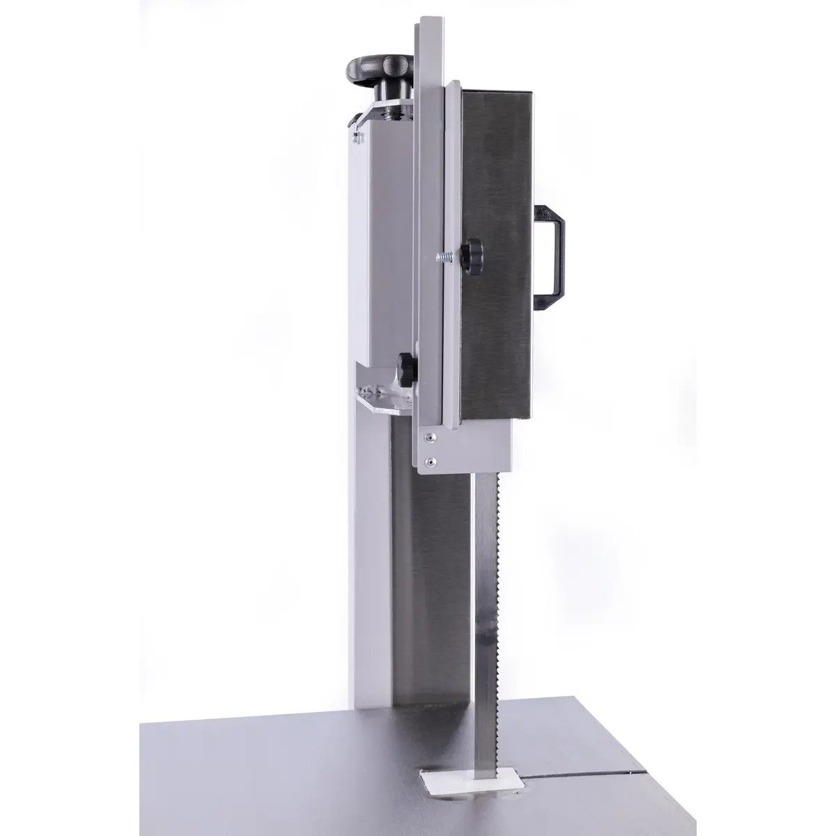 Máquina Serra Fita De Bancada 1,46m + Serra Extra - Para Cortar Carne Osso Peixe Congelados - Para Açougue Mercearia - Inox - Marca Lufiara - Imagem 9