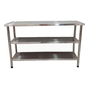 Mesa Bancada 100% Inox Manipulação Cozinha 1,40x0,48 2p